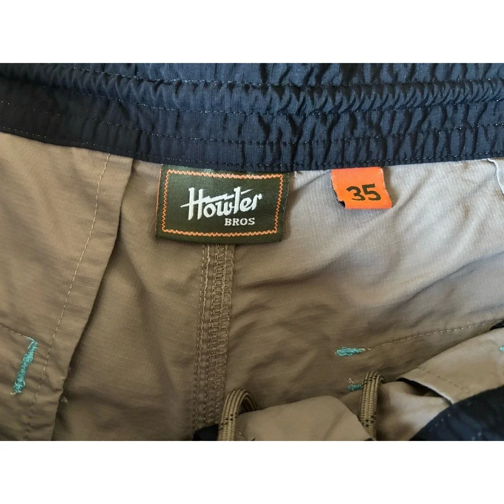 Howler Brothers Brown Nylon Unlined‎ Mens Boardshort Size 35